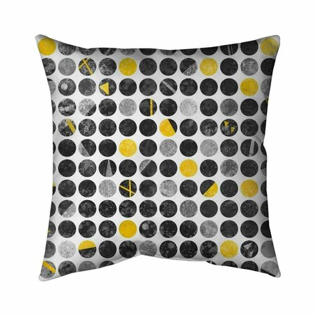 FONDO 20 x 20 in. Abstract Grunge Circles-Double Sided Print Indoor Pillow FO2794619